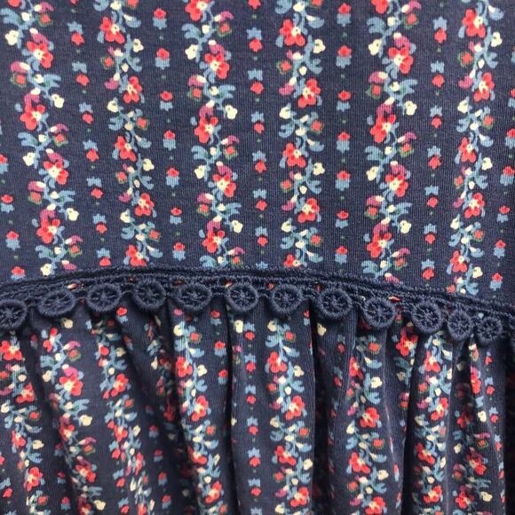 Matilda Jane Tunic Tank Style Top Blouse Size Small Stretch Blue Floral - Picture 2 of 3